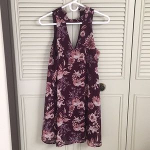 This deep maroon dress is super cute